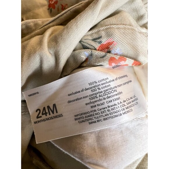 OshKosh Beige Floral Overalls - Picture 11 of 12